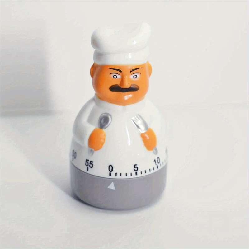 1pc Colorful Kitchen Timer Chef Timer Kitchen Timer Plastic Countdown Knife and Fork Chef Timer