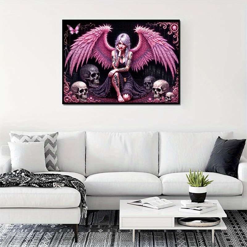 1000pcs Pink Angel Jigsaw Puzzle Large Scratch-Resistant High Quality DIY Brain