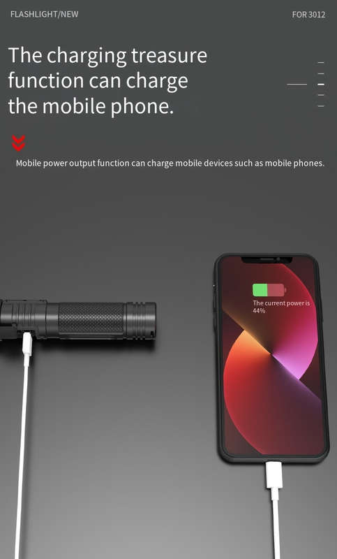 1PC Black Flashlight