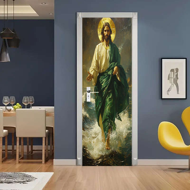 1pc 95.0x214.88cm Jesus Christian Themed Stickers