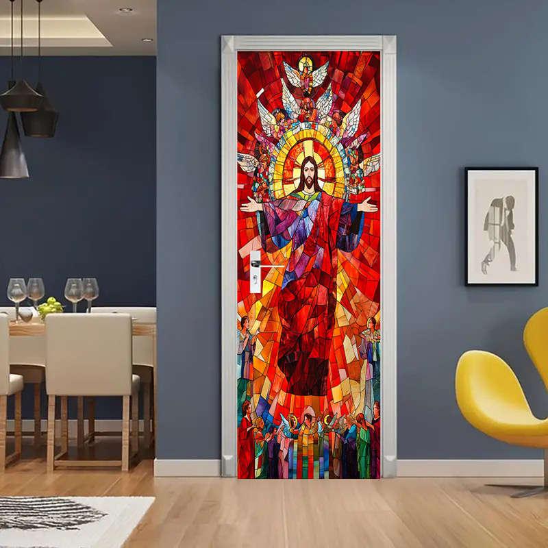 1pc 95.0x209.8cm Jesus Christian Themed Stickers