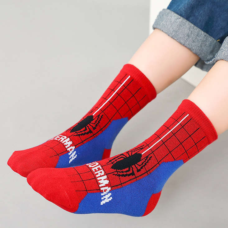 5 Pairs Red 3 To 5 Years High Elastic Socks
