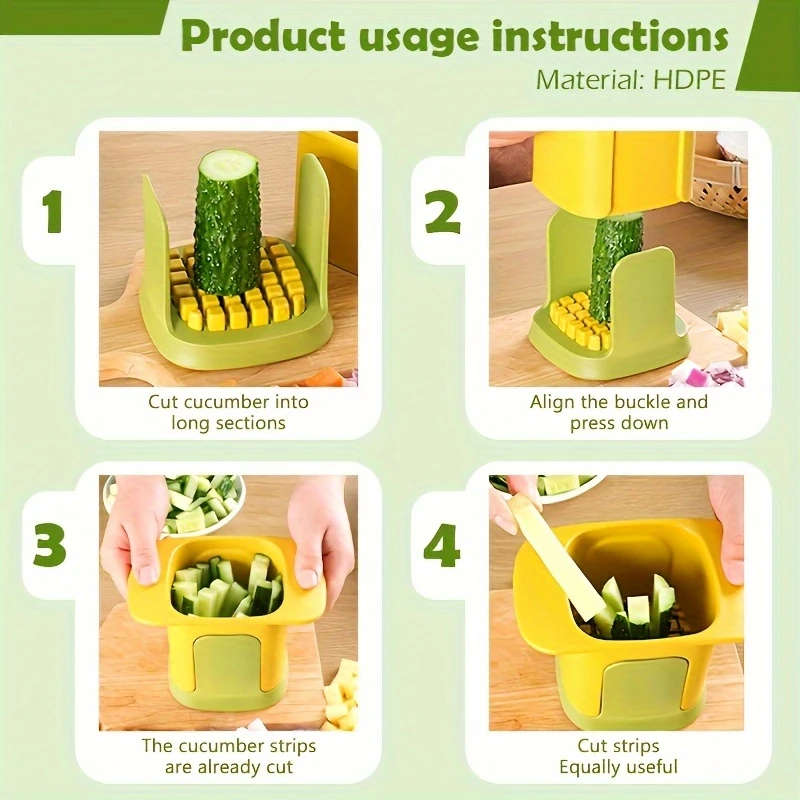 1Pc Capacity Manual Handheld Vegetable Chopper French Fries Maker Color Sent Randomly