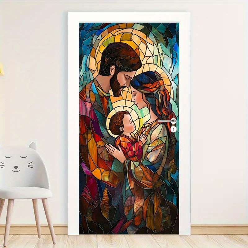 1pc 95.0x214.88cm Jesus Christian Themed Stickers