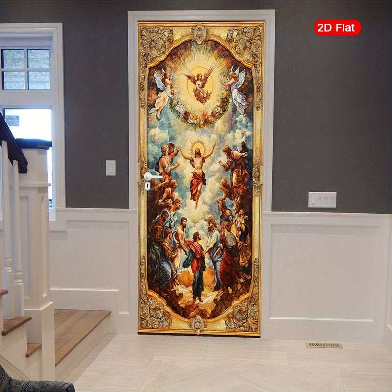 1pc 30.3x78.7 inches   77x200 cm   Jesus Christian Themed Stickers
