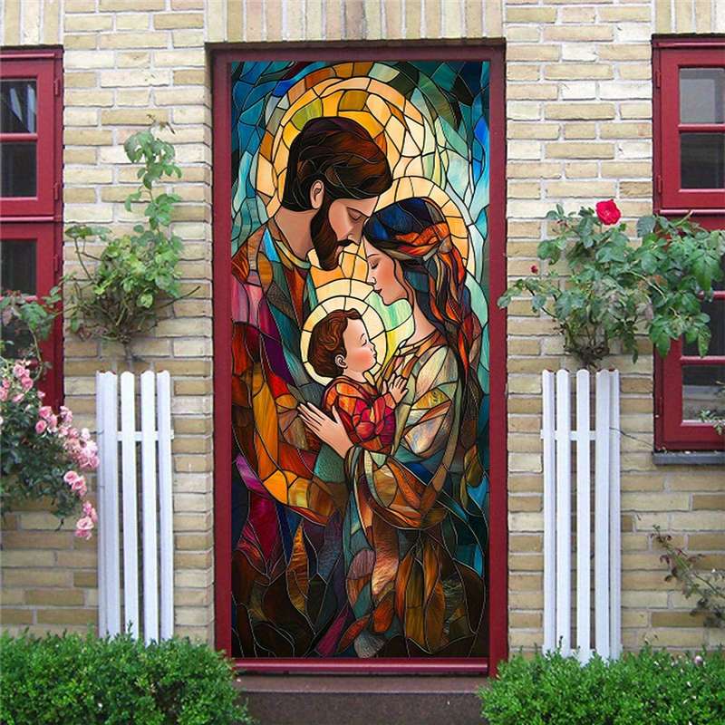 1pc 95.0x214.88cm Jesus Christian Themed Stickers
