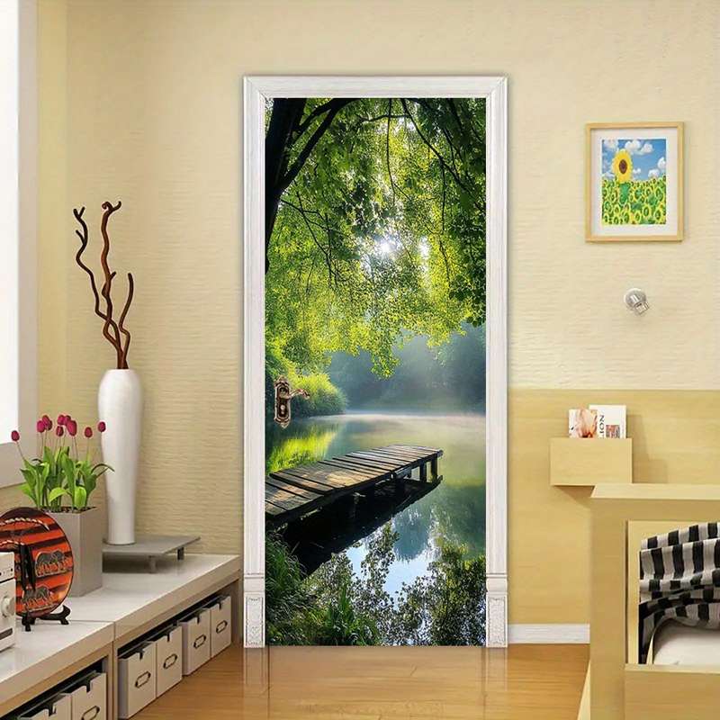 1Pc 76.96x199.9cm Door Window Sticker