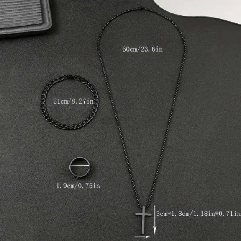 1 Piece Black Jesus Theme Pendant