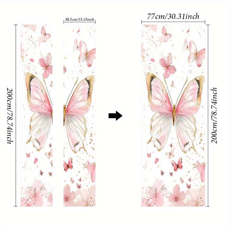 1Pc 95.0x209.8cm Door Window Sticker