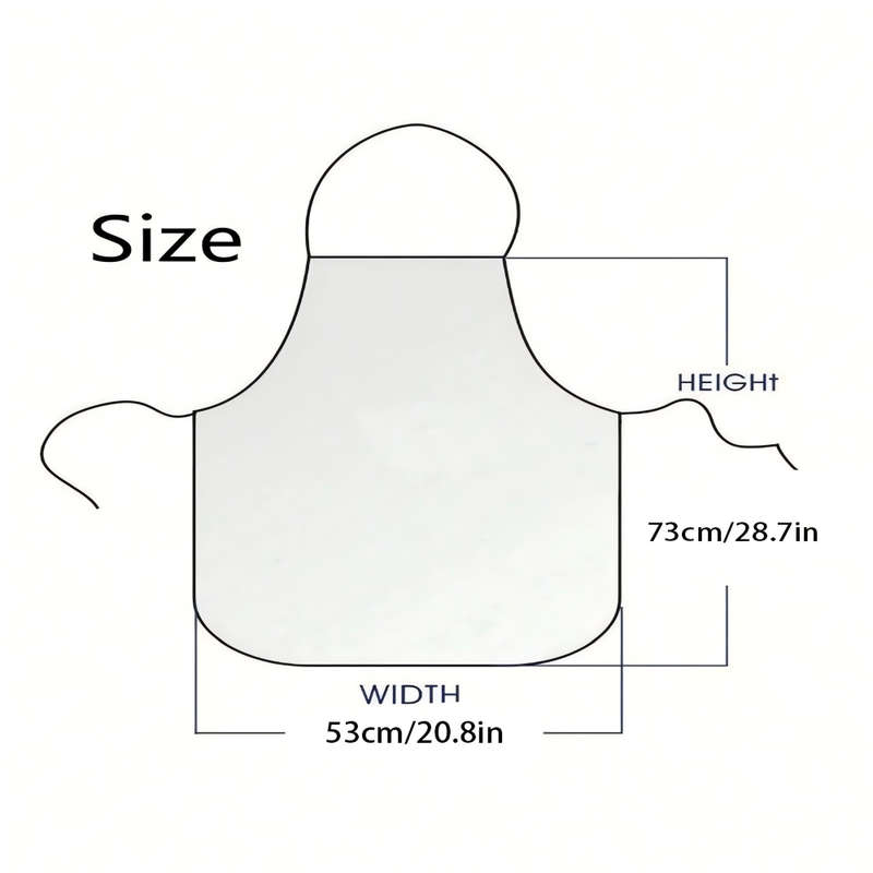 1pc Sleeveless Polyester Apron with Body Print for Home Kitchen Baking 100% Polyester Work Ap