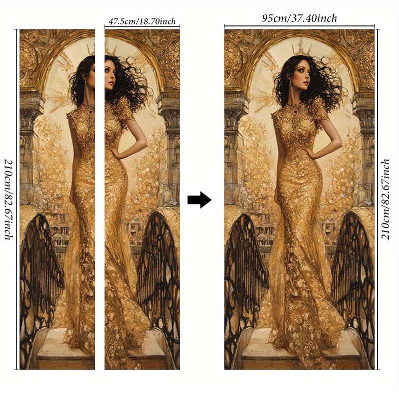 1Pc 76.96x199.9cm Door Window Sticker