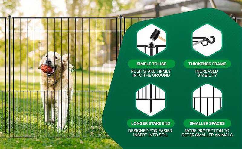 1pc Black size 73.66cm L x 81.28cmH (10 Panels)Pet Cage