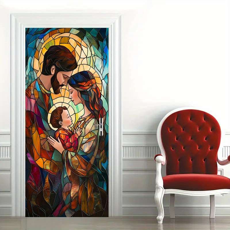 1pc 95.0x214.88cm Jesus Christian Themed Stickers