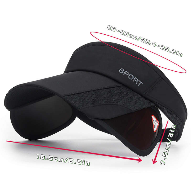 1pc Adjustable Retractable Visor Hat with Large Brim Breathable Polyester Ideal for Tennis Golf