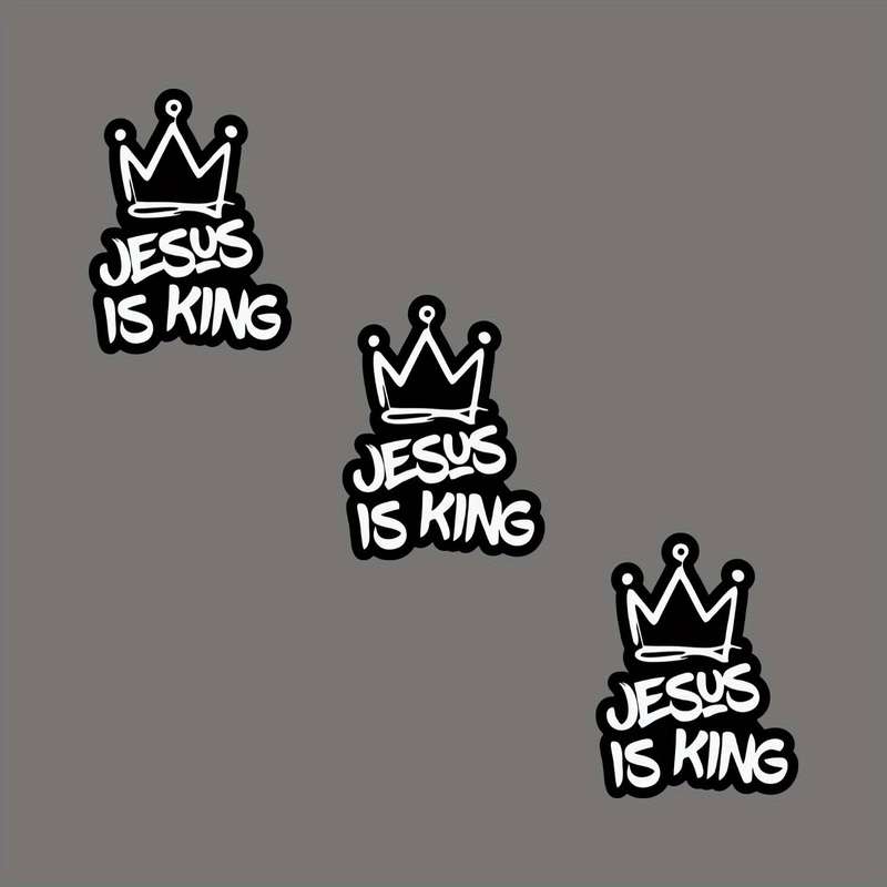 3pcs Light Film Jesus Christian Themed Stickers