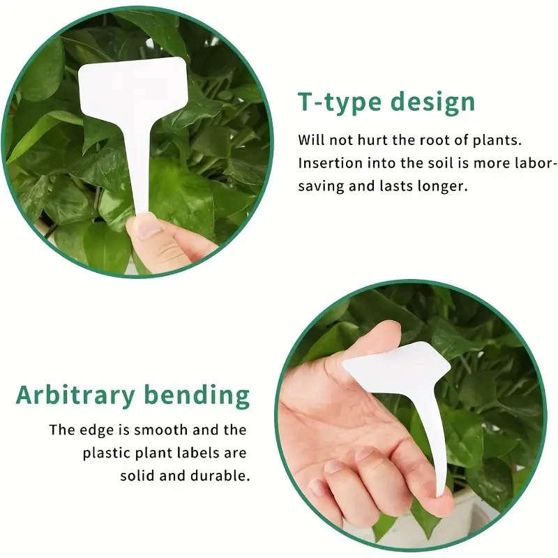 50pcs White Plastic Garden Labels