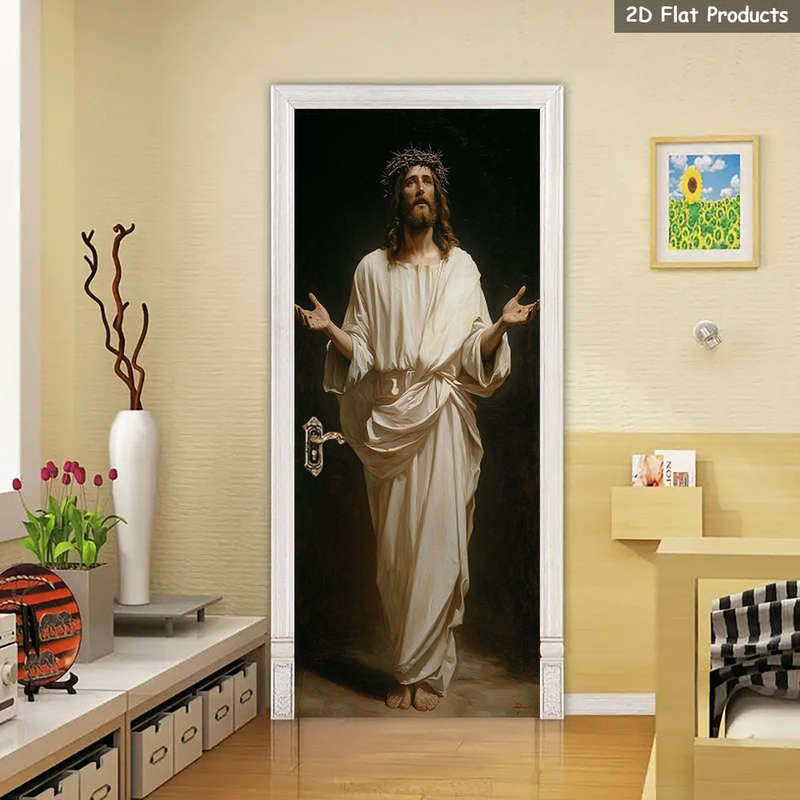 1pc 95.0x214.88cm Jesus Christian Themed Stickers