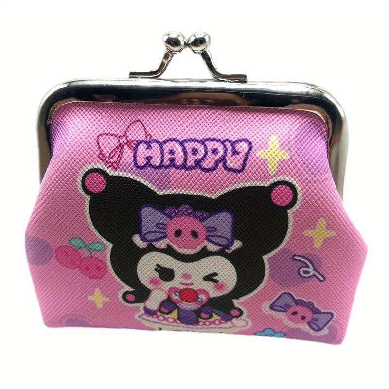 1pc For Hello Kitty Cartoon Coin Pouch Mini Clutch Kiss-Lock Purse Kawaii Storage Bag Wallet