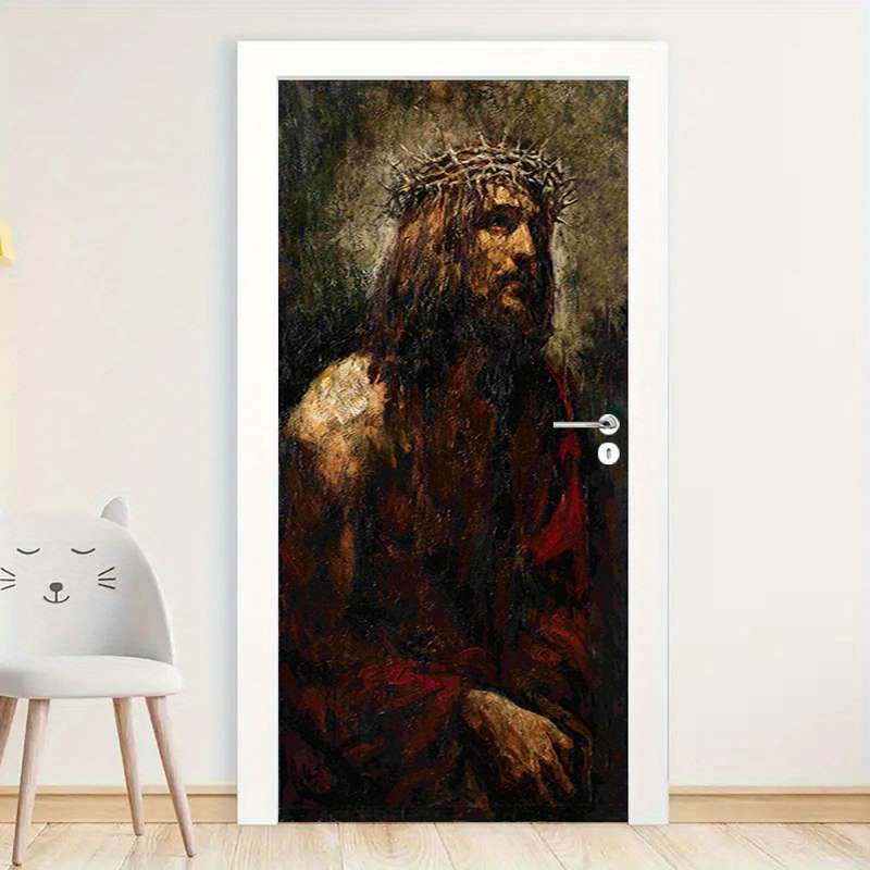 1pc 95.0x214.88cm Jesus Christian Themed Stickers
