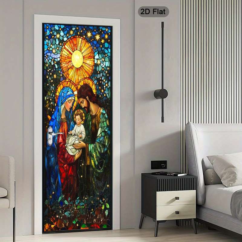 1pc 30.3x78.7 inches   77x200 cm   Jesus Christian Themed Stickers