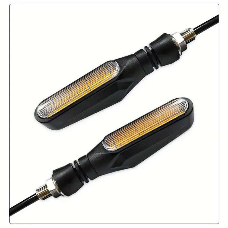 2pcs Yellow LED Daytime Running Lights Turn Signal Bulbs for Motorcycles