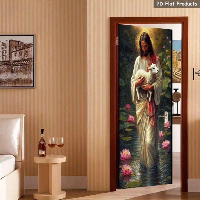 1pc 95.0x214.88cm Jesus Christian Themed Stickers