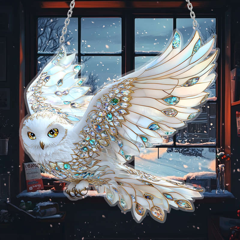 1pc 2D Flat  Acrylic Eagle Window Hanging Animal Theme Sun Catcher Waterproof and Scratch-Resista