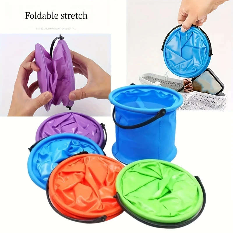 1pc Multi-Functional Collapsible Bucket Durable And Portable Ideal for The Beach Travel And Outdoor