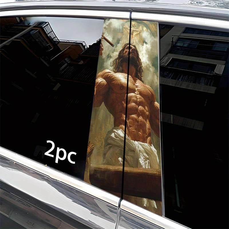 2pcs  Jesus Christian Themed Stickers