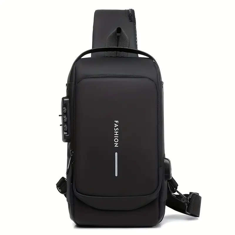 1 Piece Men's Anti-Theft Combination Lock Chest Bag