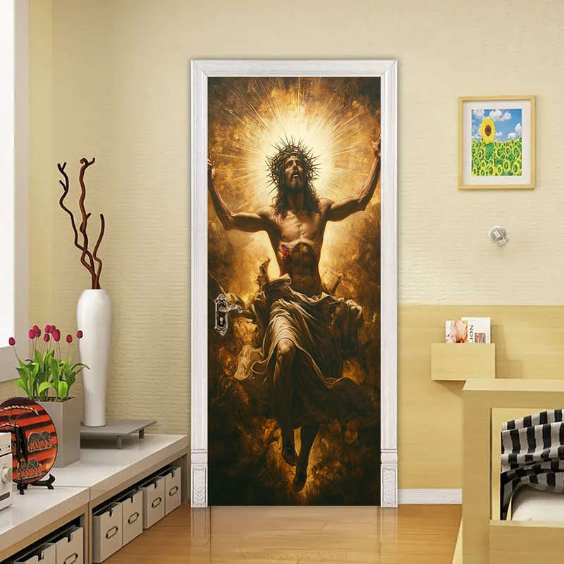 1pc 95.0x214.88cm Jesus Christian Themed Stickers