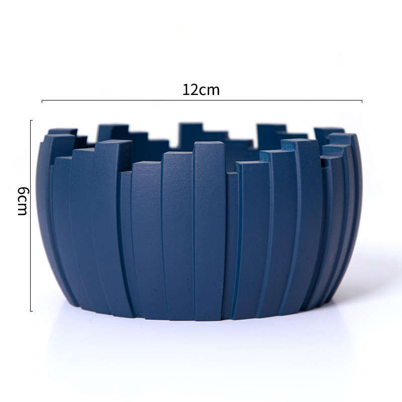 1pc Elegant Ceramic Ashtray Set Modern Geometric Design with Blue and Black Options Perfect for