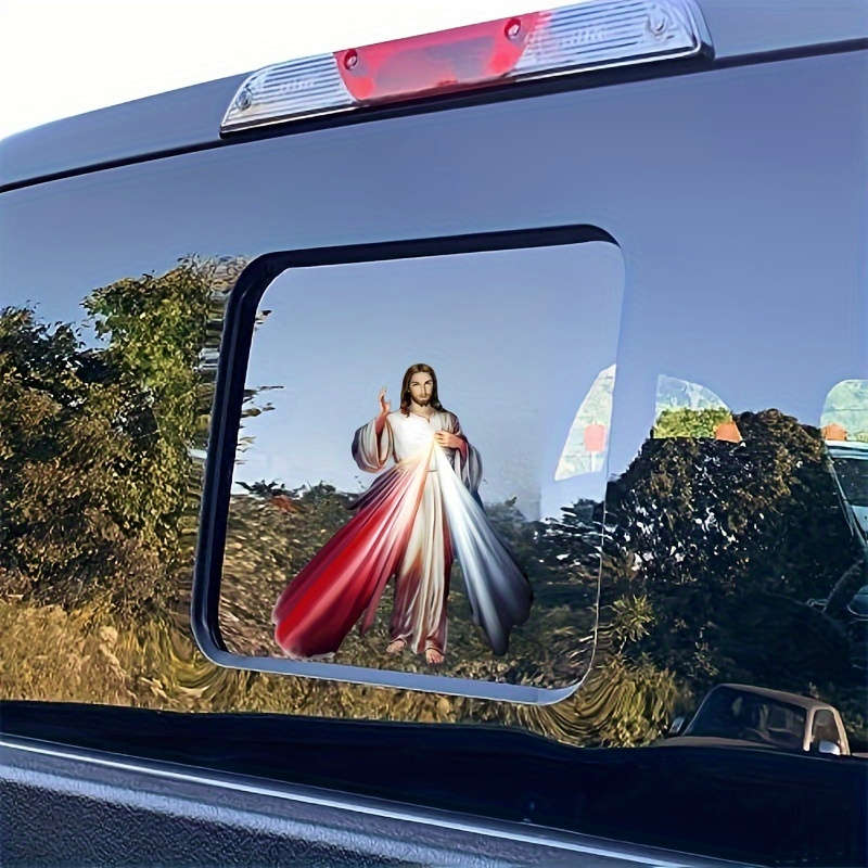 1pc 13.97cmx11.0cm Jesus Christian Themed Stickers