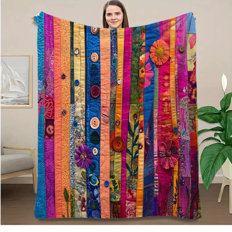 1 Bohemian Patchwork Quilt Blanket 150*200cm