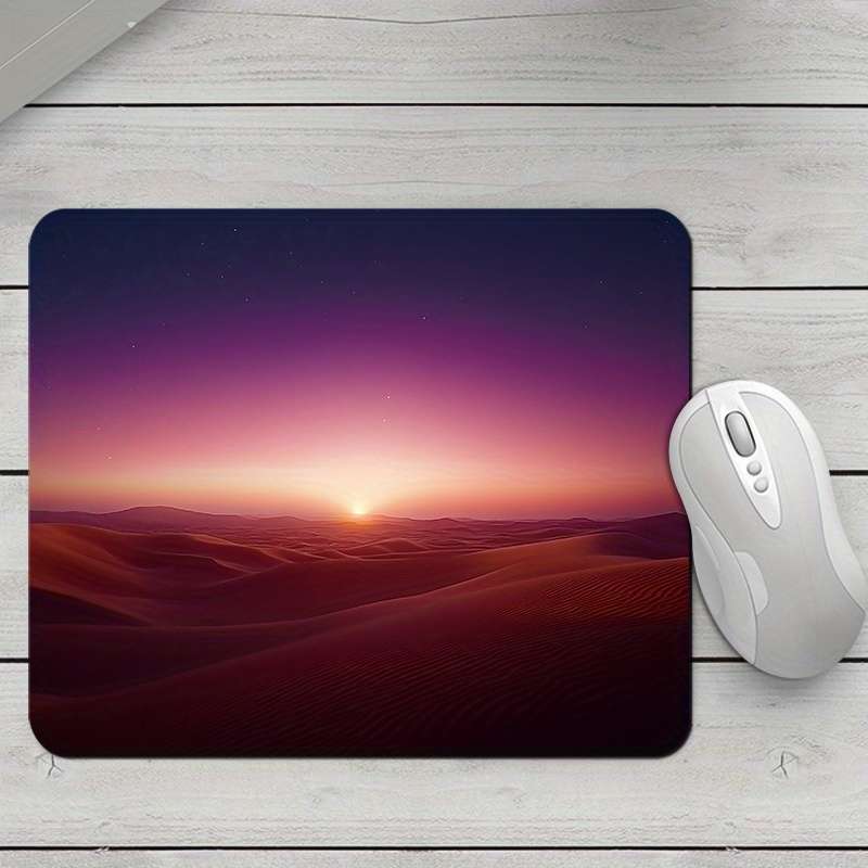 1pc New Desert 8 Printed Pattern Mouse Pad Rubber Anti-Slip Portable Mini Laptop