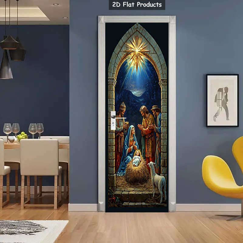 1pc 95.0x209.8cm Jesus Christian Themed Stickers
