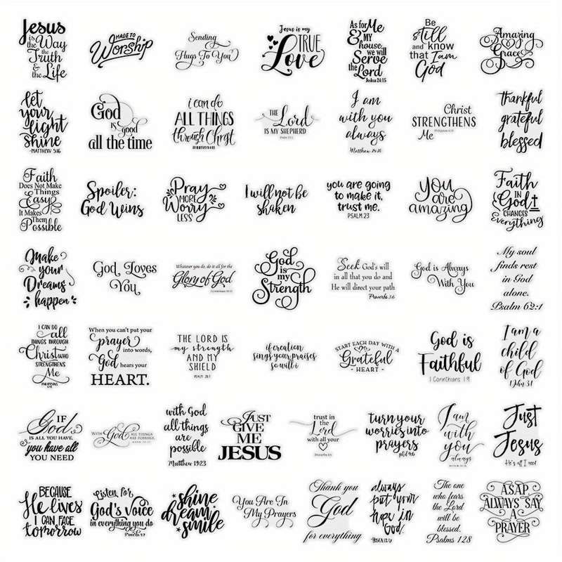 1pc saying Jesus Christian Themed Stickers