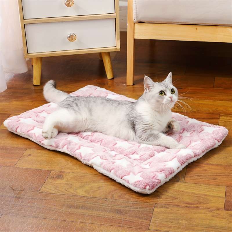 1PC Pet Mat Pink White