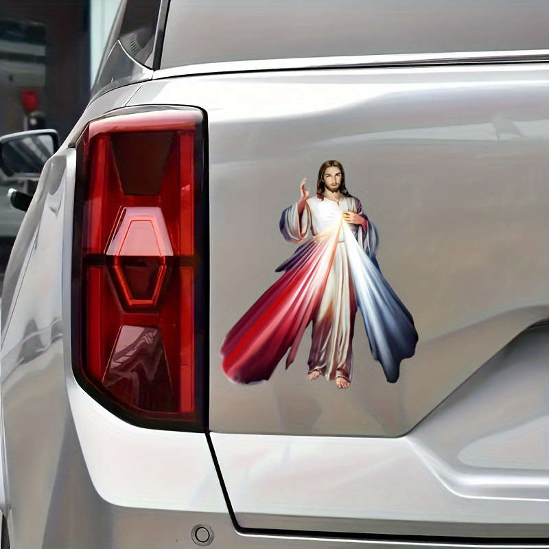 1pc 13.97cmx11.0cm Jesus Christian Themed Stickers