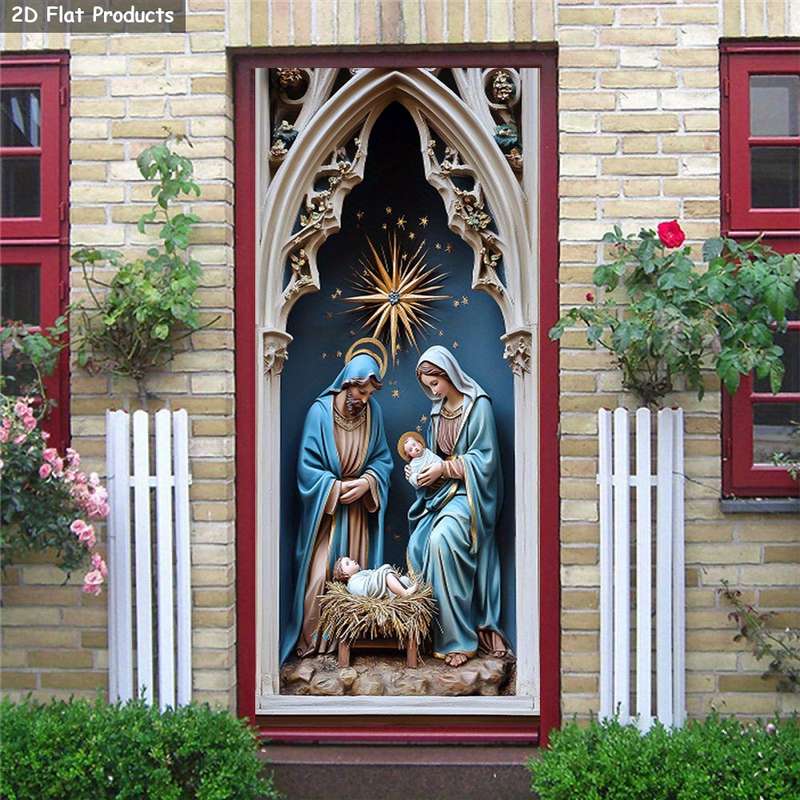 1pc 95.0x214.88cm Jesus Christian Themed Stickers