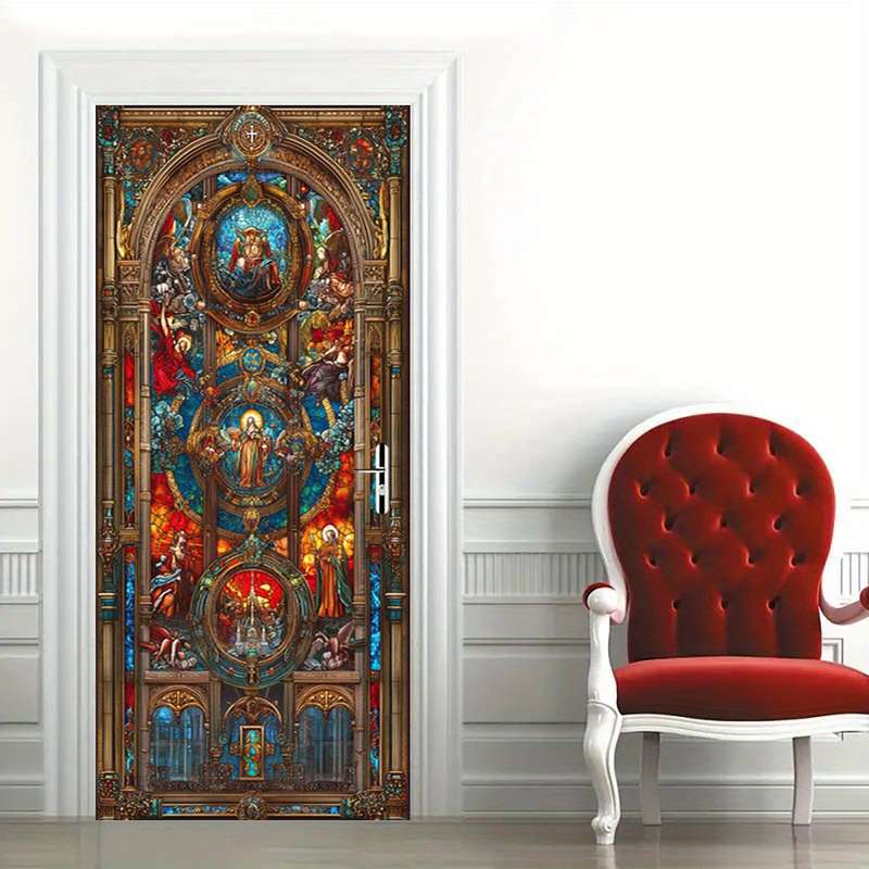 1pc 95.0x209.8cm Jesus Christian Themed Stickers