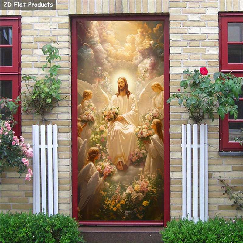 1pc 95.0x209.8cm Jesus Christian Themed Stickers