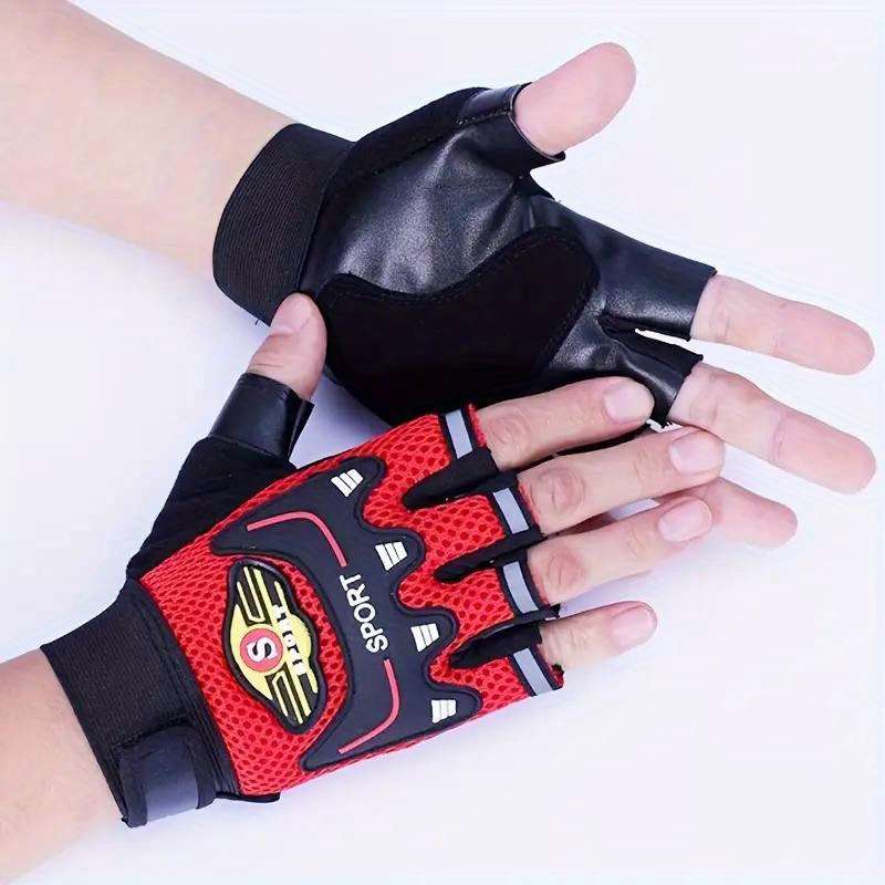 1 Pair Red One Size Outdoor Sports Gloves