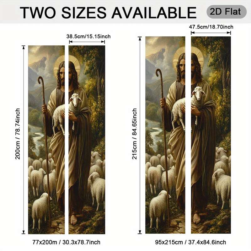 1pc 30.3x78.7 inches   77x200 cm   Jesus Christian Themed Stickers