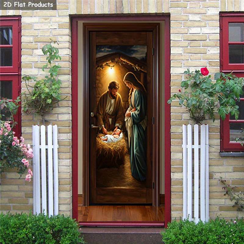 1pc 95.0x209.8cm Jesus Christian Themed Stickers