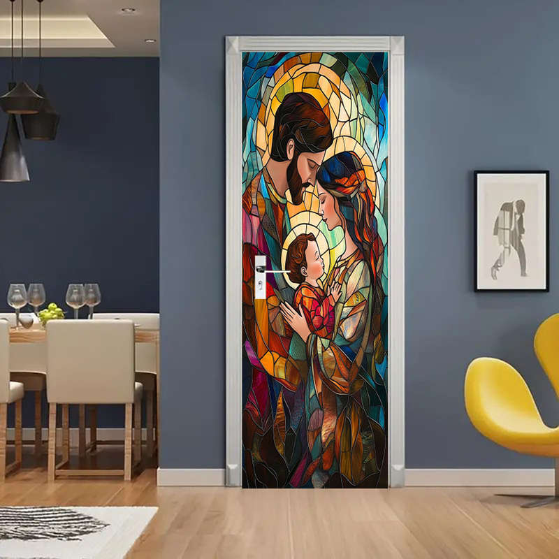 1pc 95.0x214.88cm Jesus Christian Themed Stickers