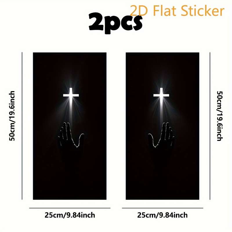 2pcs  Cartoon Jesus Christian Themed Stickers
