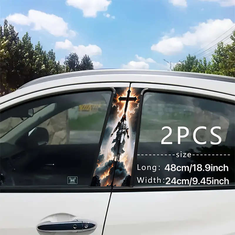 2pcs Jesus Christian Themed Stickers