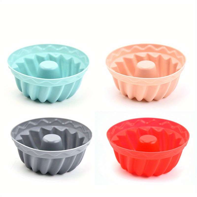 Non-Stick Silicone Molds 12pcs Non-Stick Silicone Mini Bundt Cake Molds Easy Clean Baking T