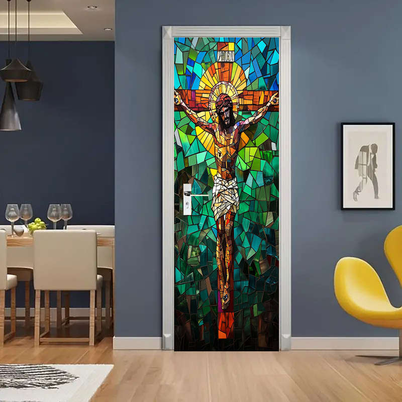 1pc 95.0x209.8cm Jesus Christian Themed Stickers